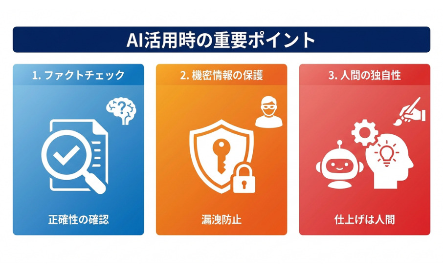 AI活用時の重要ポイント3ステップ