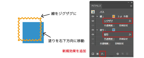 新規効果を追加