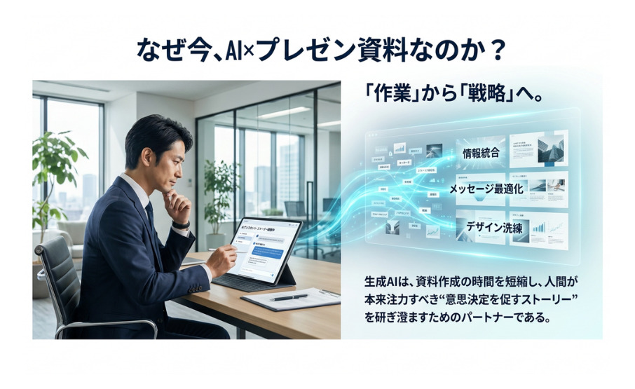 なぜ今、生成AI×プレゼン資料なのか？